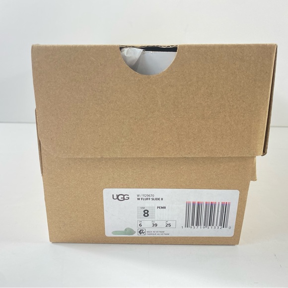 UGG Fluff Slide II Sheepskin Pale Emerald Slide Slipper - Picture 8 of 8